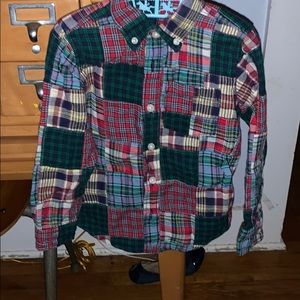 Baby gap 5 boys madras Christmas Button down shirt